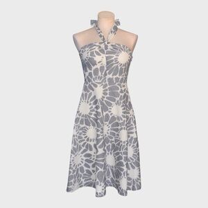 J Crew Floral Embossed Audrey Halter Dress